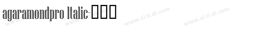 agaramondpro ltalic字体转换